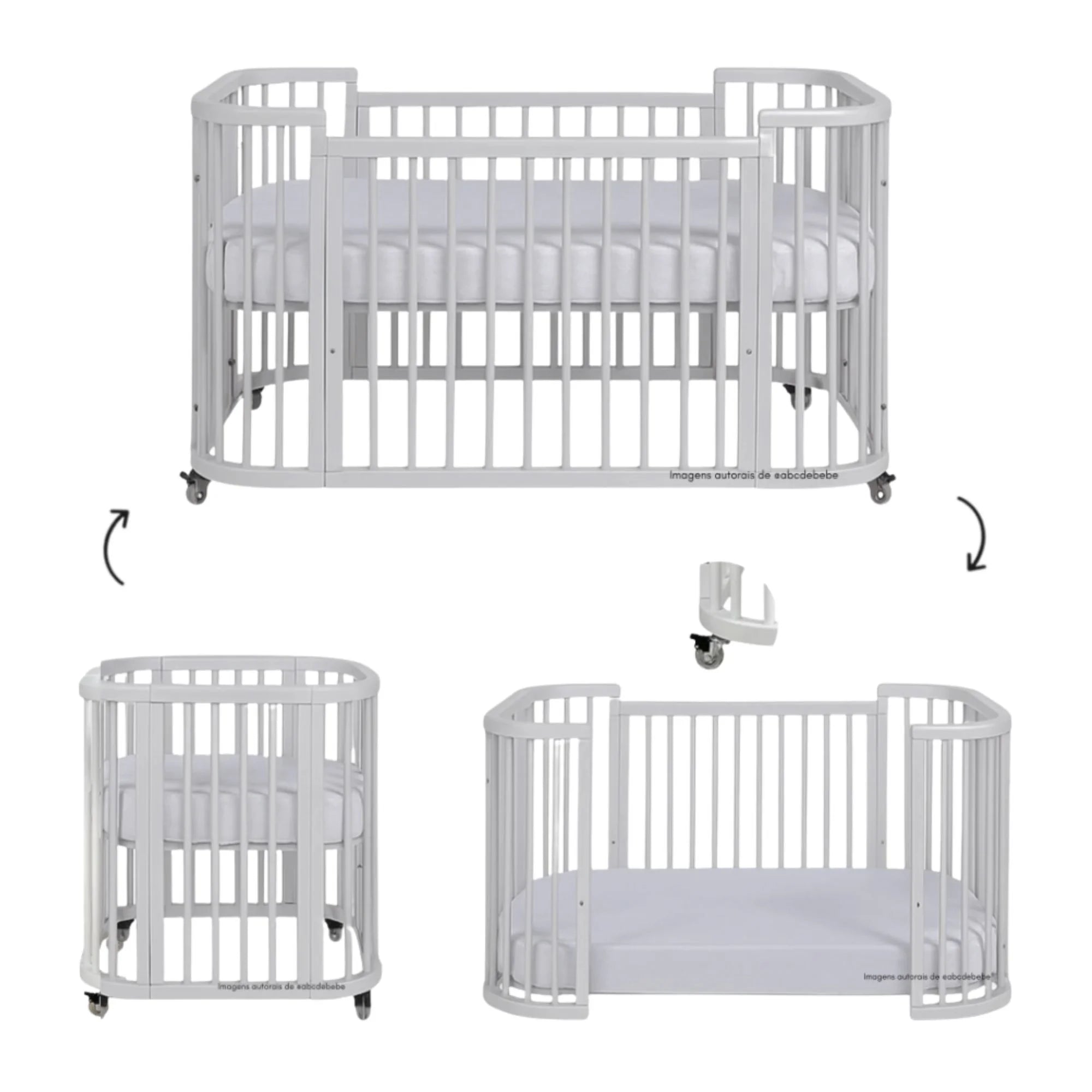 Berço Evolutivo Sleep - 3 em 1 - Cinza