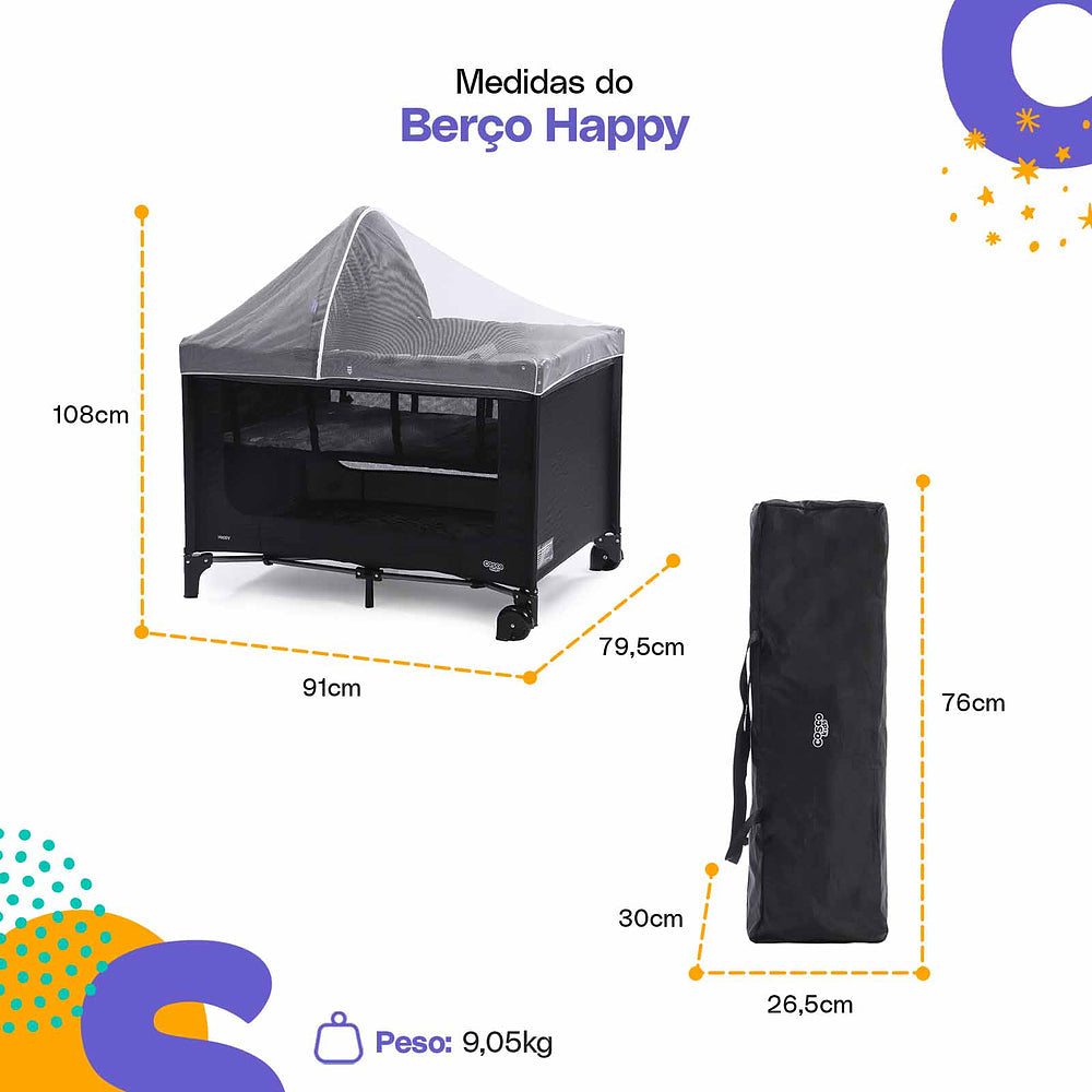 Berço Portátil Happy